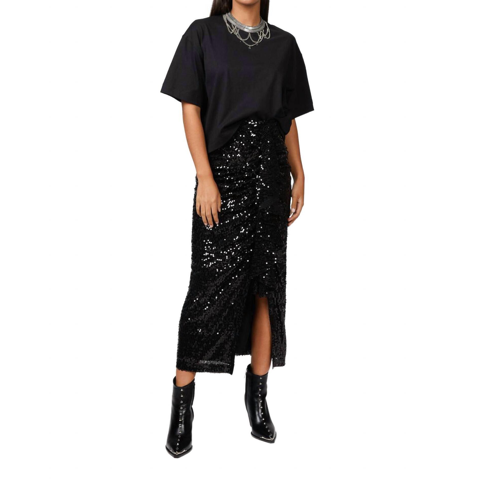New In The Mood For Love Moore Midi Skirt In Black